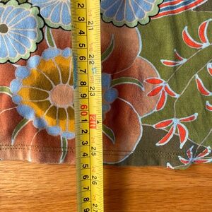 Colorful Japanese motif midi skirt